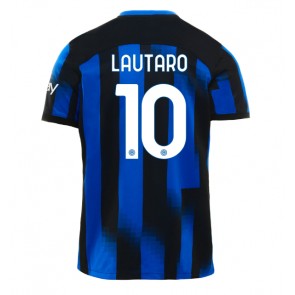 Lacne Muži Futbalové dres Inter Milan Lautaro Martinez #10 2023-24 Krátky Rukáv - Domáci